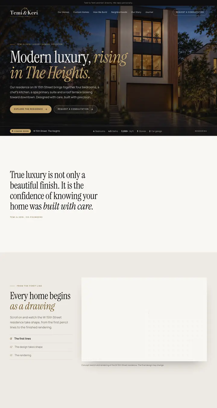 Homepage of Temi & Keri Luxury Homes
