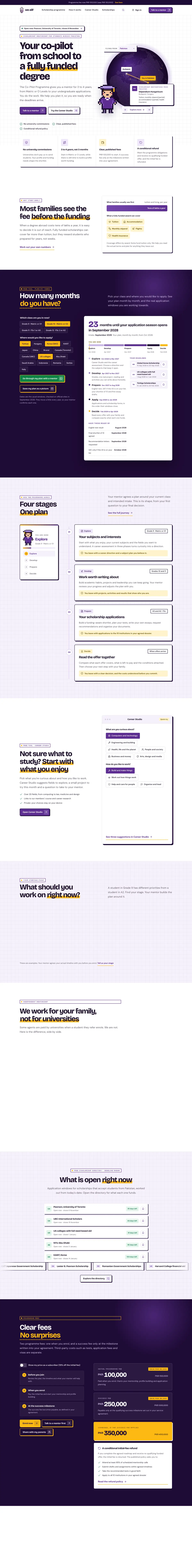Full homepage of WeAlif on desktop
